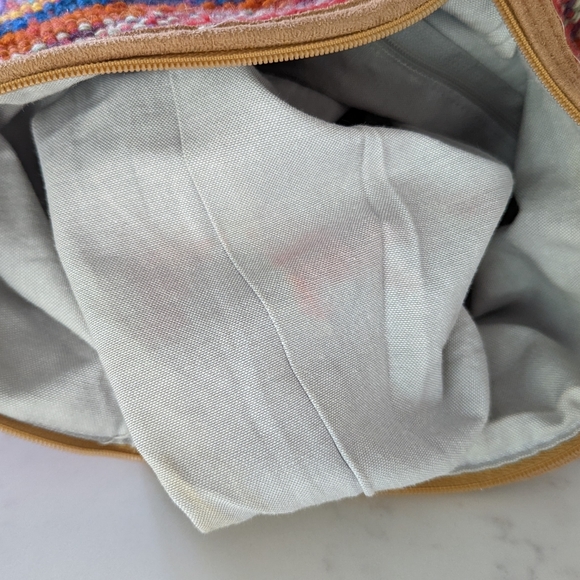 Rasta Moda Multicolor Woven Sack Backpack with Leather Bottom, Trim, & S… - Picture 14 of 14